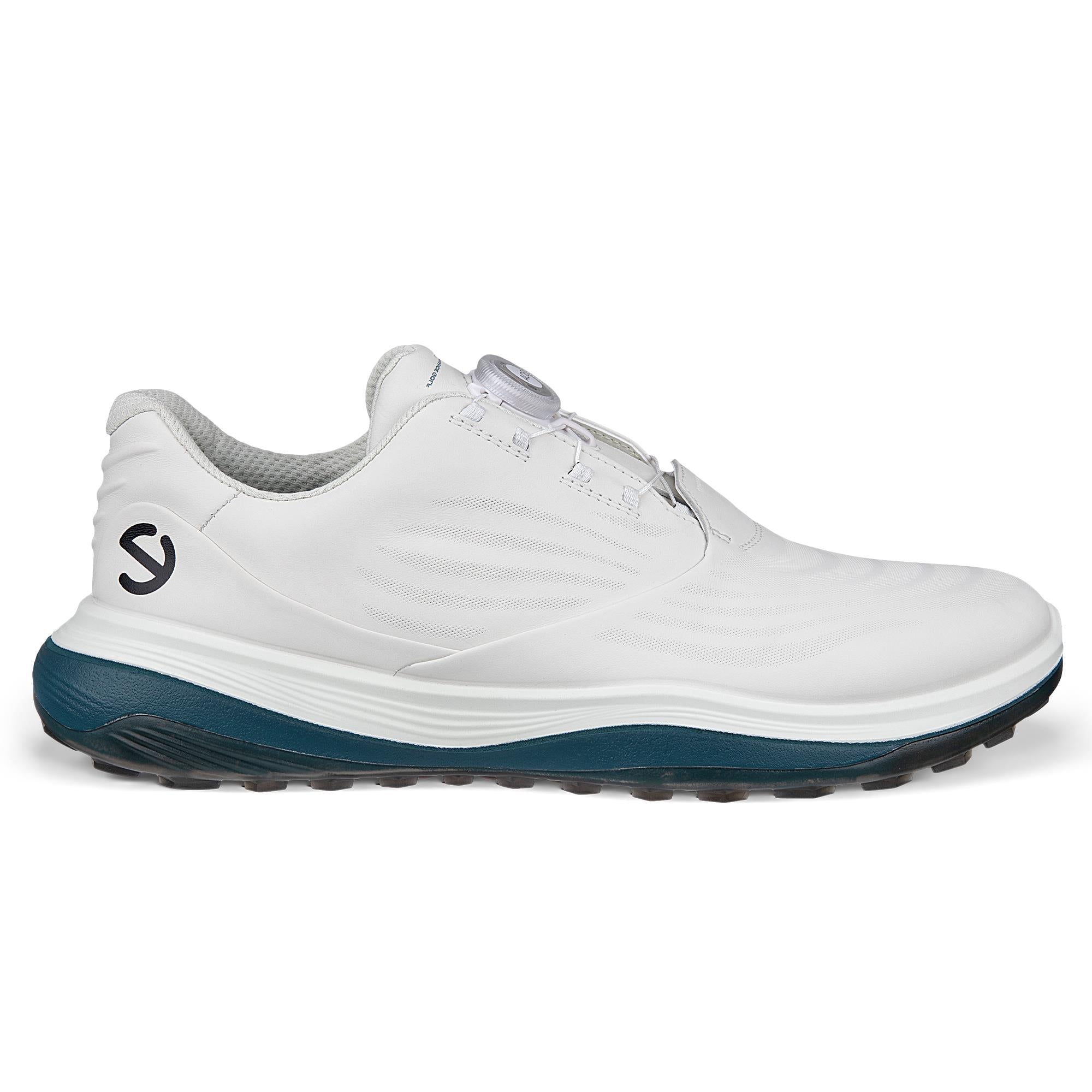 Ecco LT1 BOA Mens Golf Shoes White/Petrol
